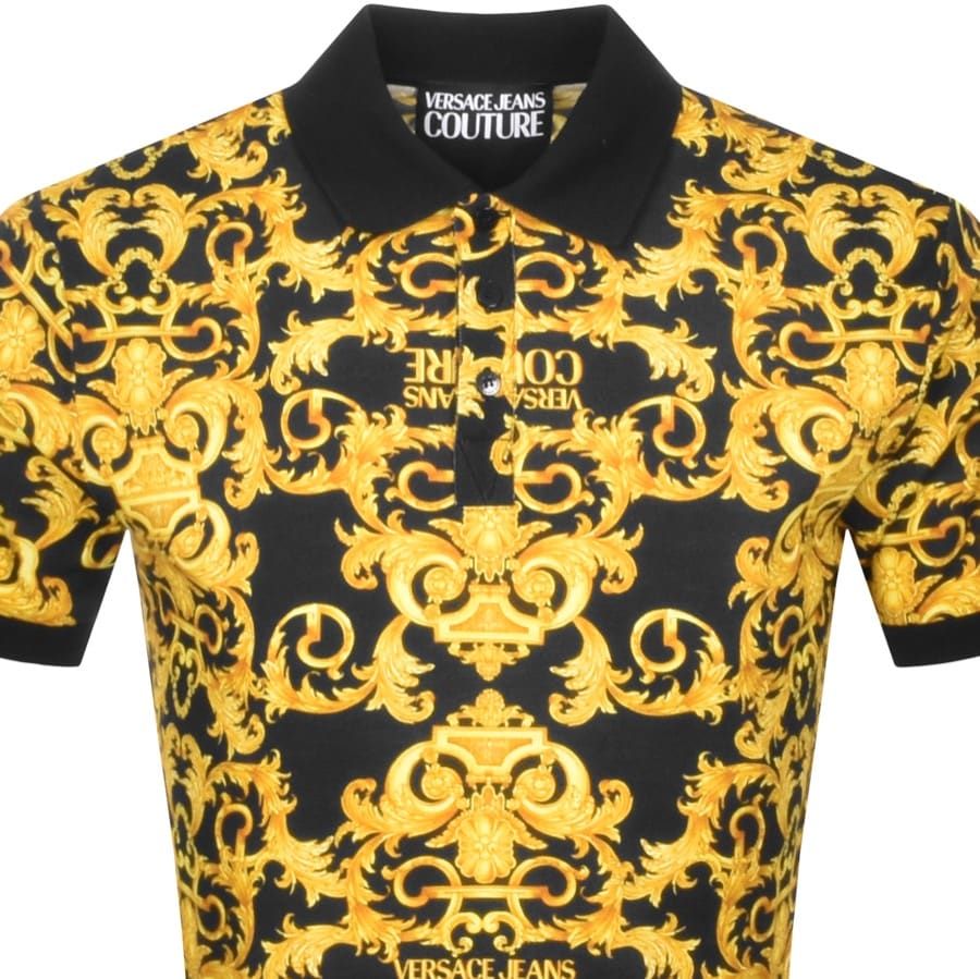 Alternative Image for ProductVersace Jeans Couture Logo Polo T Shirt Black2